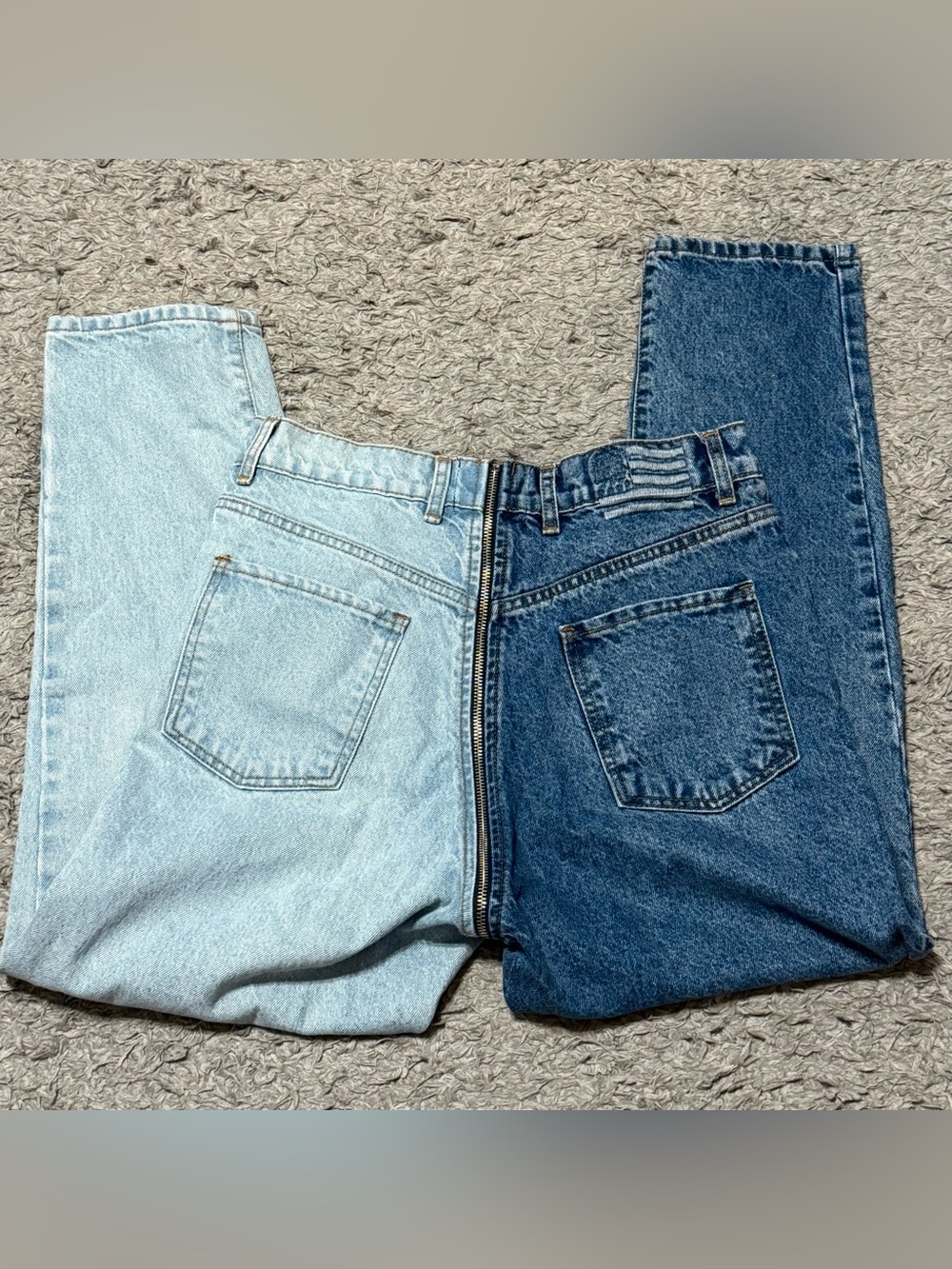 Revice Denim two-tone blue jeans